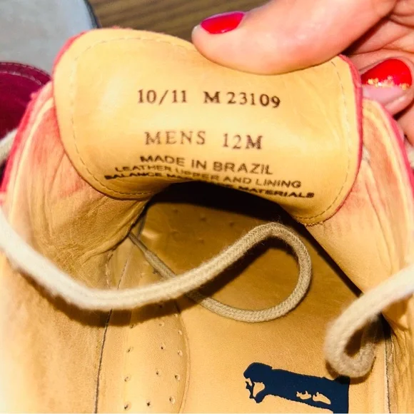 1901 Men’s Red leather Saddle Up classic dress shoe - Picture 6 of 6